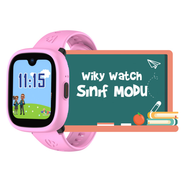 Wiky Watch 5Plus GPS'li Akıllı Çocuk Saati Pembe 12 5plus sinif modu