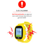 Wiky E-SIM'li Sarı 5E Akıllı Çocuk Saati 4 wiky 5e sari sos